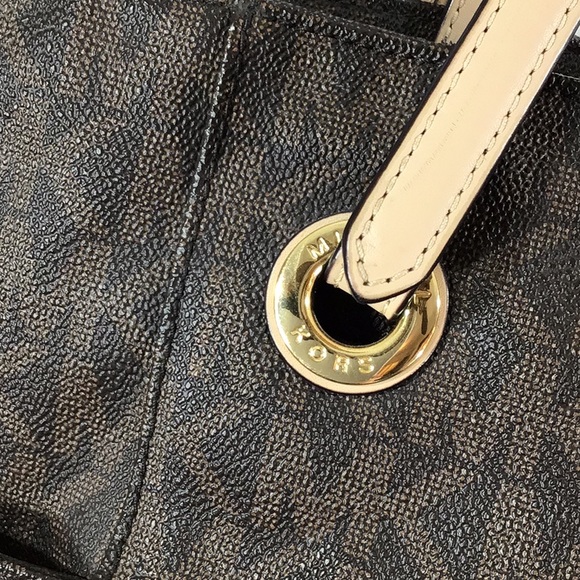 MMK brown logo Jet Set tote bag shoulder bag - Picture 3 of 16